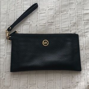 Michael Kors black wristlet